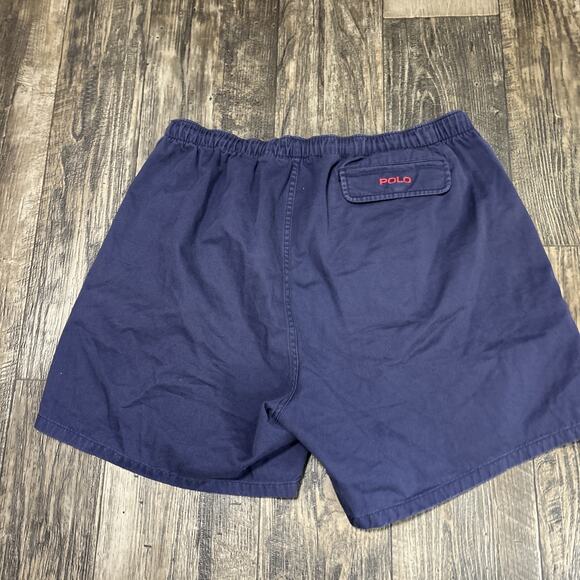 Vintage Polo Ralph Lauren Prep Shorts Mens L Blue Athletic 90’s Y2K Pull On - Picture 8 of 10